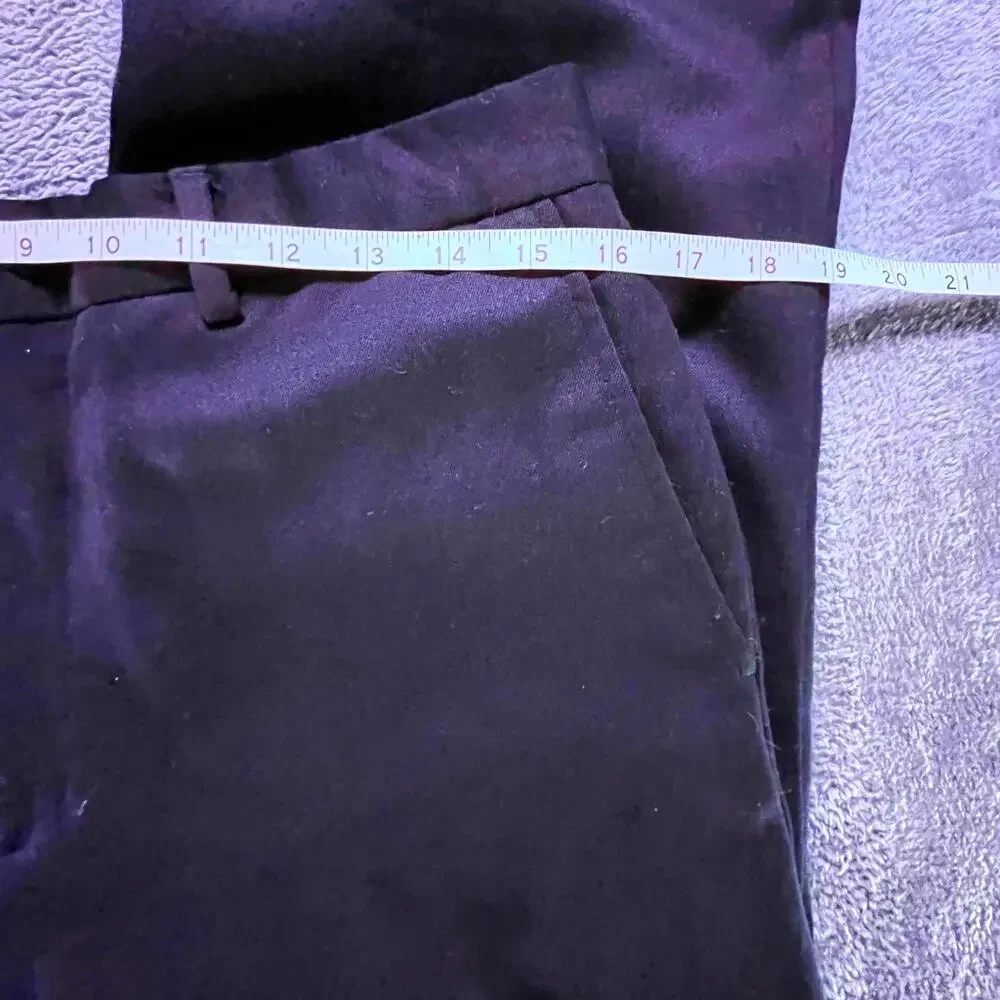 Italian Trousers Navy Tailored Dress Pants 32x31 100% Wool Made in Milan